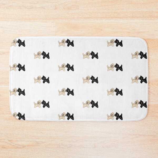 Item preview, black and white porcelain kitties sticker designed and sold by inainart.