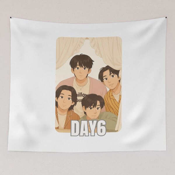 Item preview, DAY6 Name Cartoon Illustration Group Members Kpop Collage Design designed and sold by HELL0WBELLO.