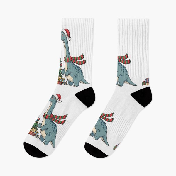 Item preview, Cute Christmas Dinosaur with Tree and Gifts designed and sold by moonmuffin7.