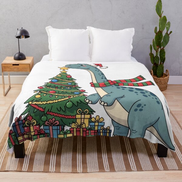 Item preview, Cute Christmas Dinosaur with Tree and Gifts designed and sold by moonmuffin7.