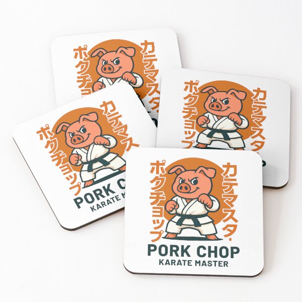 Item preview, Pork Chop Karate Master - Funny Japanese Style Art designed and sold by 89BLACK.