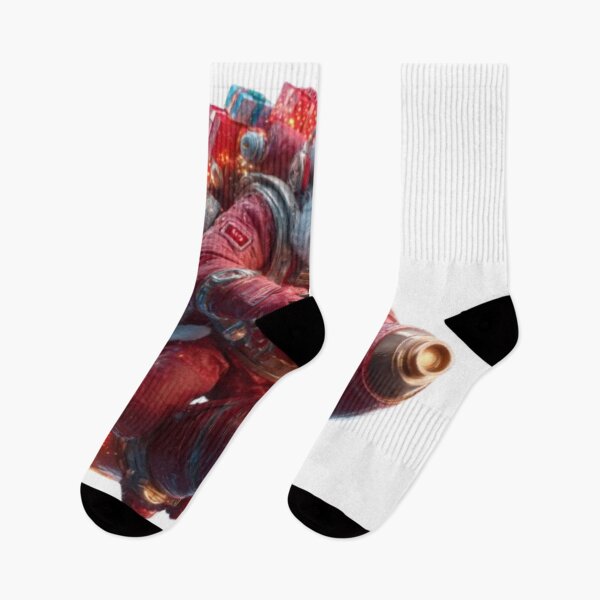 Item preview, Space Santa on Rocket – Epic Sci-Fi Christmas Design designed and sold by AlexLineArt.