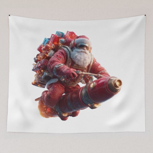 Item preview, Space Santa on Rocket – Epic Sci-Fi Christmas Design designed and sold by AlexLineArt.