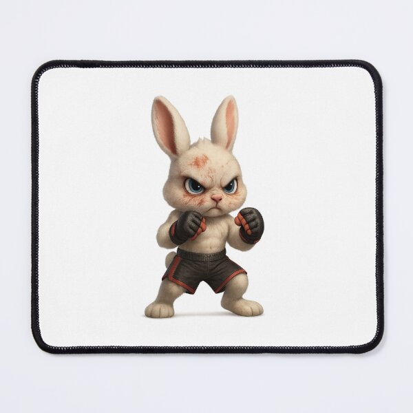 Item preview, Fierce Fighter Bunny – MMA Warrior Rabbit Design designed and sold by FunMerchOutlet.