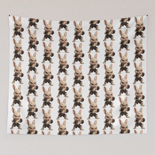 Item preview, Fierce Fighter Bunny – MMA Warrior Rabbit Design designed and sold by FunMerchOutlet.