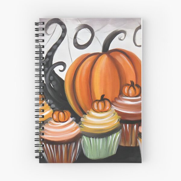 Item preview, Indulge in Pumpkin Cupcake Delight with Whimsical Spirals and Playful Halloween Charm designed and sold by OlfactoART Studio.
