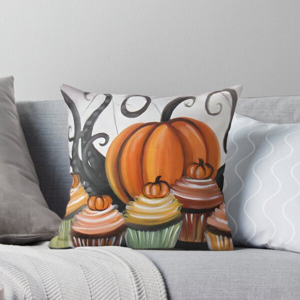 Item preview, Indulge in Pumpkin Cupcake Delight with Whimsical Spirals and Playful Halloween Charm designed and sold by OlfactoART Studio.