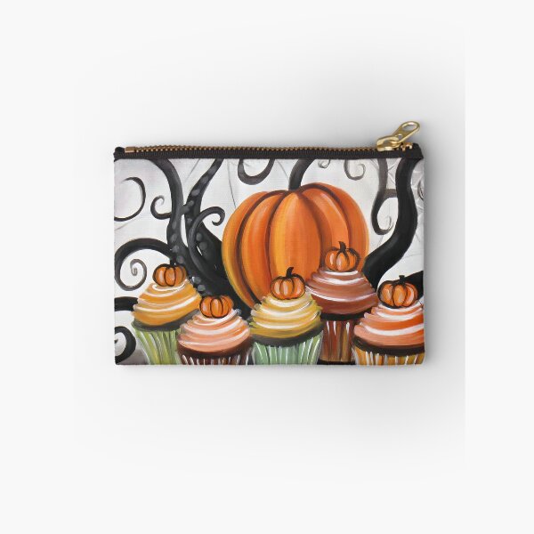 Item preview, Indulge in Pumpkin Cupcake Delight with Whimsical Spirals and Playful Halloween Charm designed and sold by OlfactoART Studio.