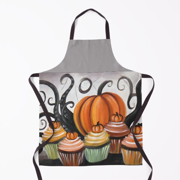 Item preview, Indulge in Pumpkin Cupcake Delight with Whimsical Spirals and Playful Halloween Charm designed and sold by OlfactoART Studio.