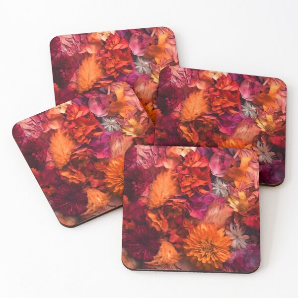 Item preview, Autumn Potpourri – Dense Dried Florals in Orange and Maroon designed and sold by EmeraldeaArt.