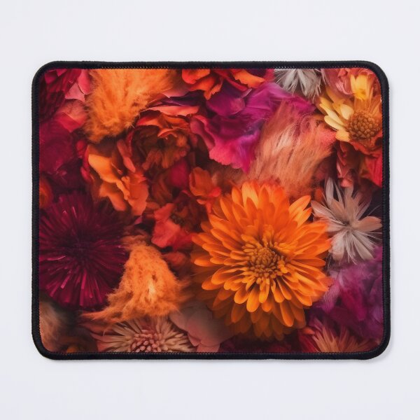 Item preview, Autumn Potpourri – Dense Dried Florals in Orange and Maroon designed and sold by EmeraldeaArt.