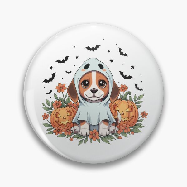 Artikelvorschau, Beagle-Welpengeist – Süßes Halloween-Hundekostüm entworfen und verkauft von The Real Life Symphony.