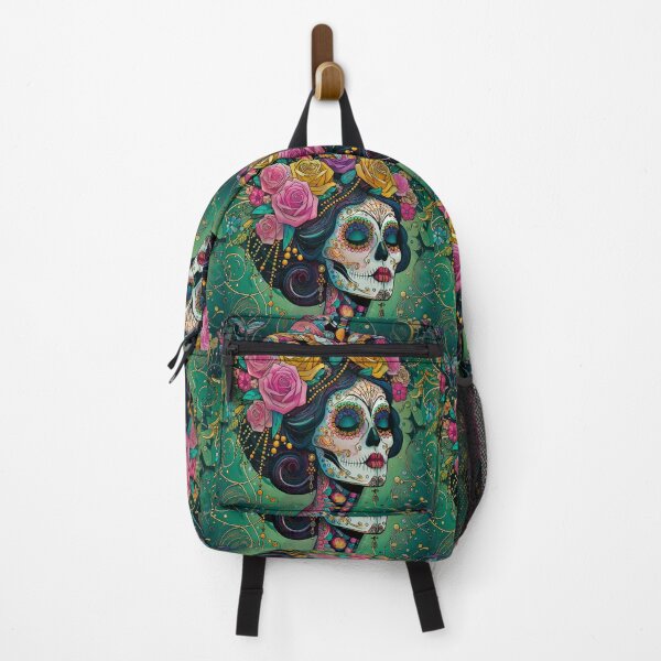 Item preview, Colorful Catrina Illustration - Day of the Dead Art and Mexican Tradition designed and sold by Ojo de Lilith.