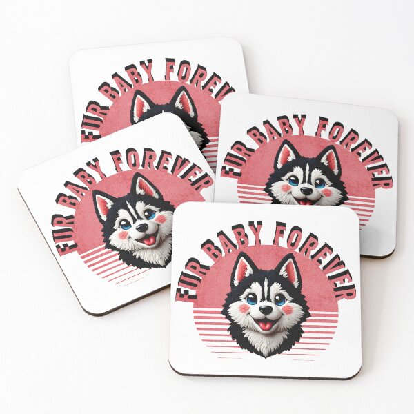 Artikelvorschau, Fur Baby Forever Niedlicher Husky-Hund Retro-Haustierliebhaber-Entwurf entworfen und verkauft von ArtDesignTp.