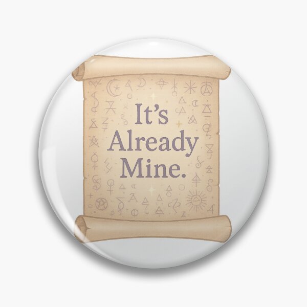 Item preview, It’s Already Mine Scroll | Cosmic Manifestation Sacred Parchment Art | Printable sticker | Stickers | Wall Art designed and sold by HerDreamCodes.