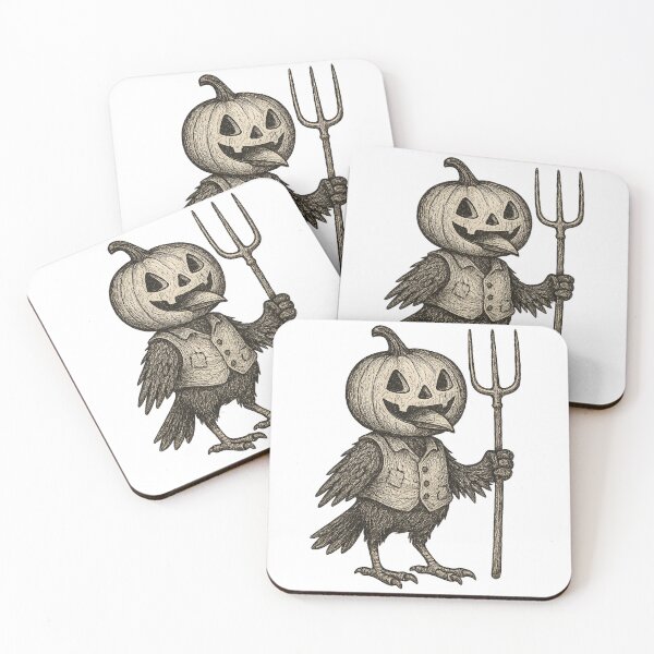 Item preview, Halloween pumpkin head crow designed and sold by SeasonsofJess.