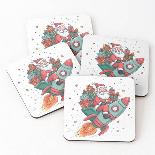 Item preview, Santa on a Rocket – Funny Christmas Space Design designed and sold by AlexLineArt.