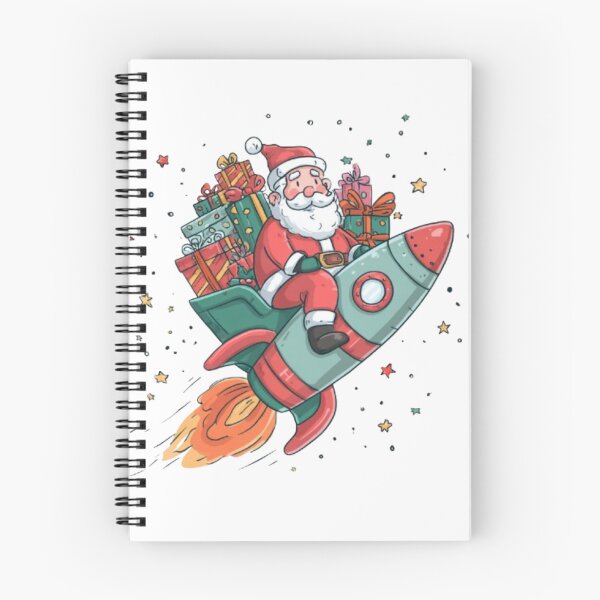 Item preview, Santa on a Rocket – Funny Christmas Space Design designed and sold by AlexLineArt.