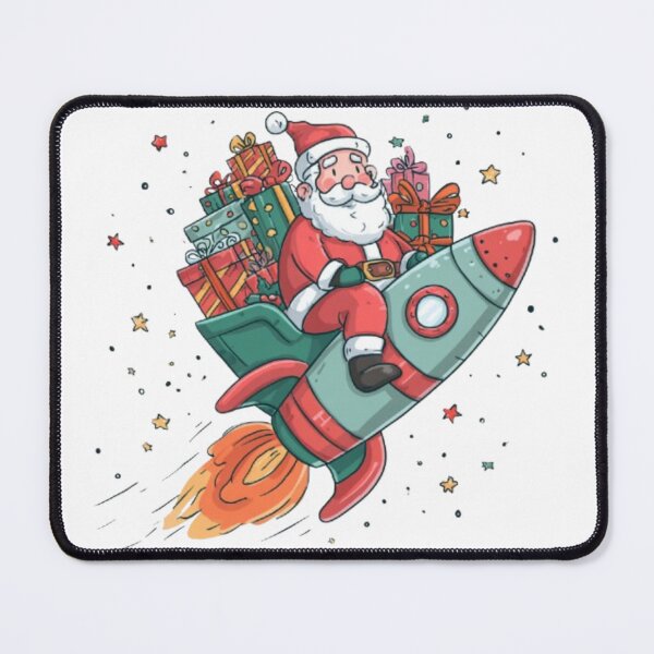 Item preview, Santa on a Rocket – Funny Christmas Space Design designed and sold by AlexLineArt.
