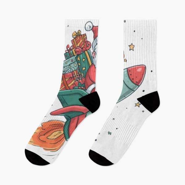 Item preview, Santa on a Rocket – Funny Christmas Space Design designed and sold by AlexLineArt.