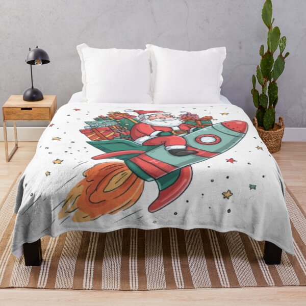 Item preview, Santa on a Rocket – Funny Christmas Space Design designed and sold by AlexLineArt.