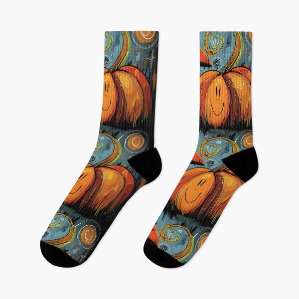 Item preview, Delight in Halloween Mushrooms and Pumpkins with Smiling Faces and Swirly Magic designed and sold by OlfactoART Studio.