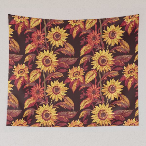 Item preview, Artistic Delicate Sunflower Pattern For Floral Theme designed and sold by RoyalStarsPatts.