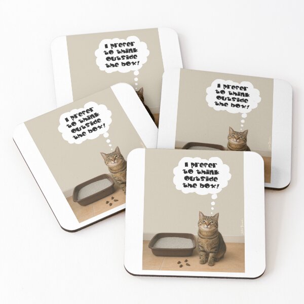 Item preview, Cat Thinks Outside The Box! designed and sold by IanBakerToons.