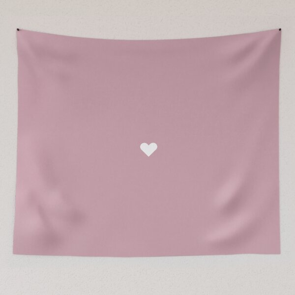 Item preview, White heart on dusty pink background designed and sold by Karf  ..