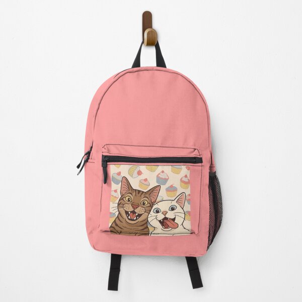 Item preview, Cupcake Party Cats – Playful Cartoon Tabby & White Cat with Colorful Dessert Pattern Whimsical Pet Art designed and sold by NitiDigitalxRyu.