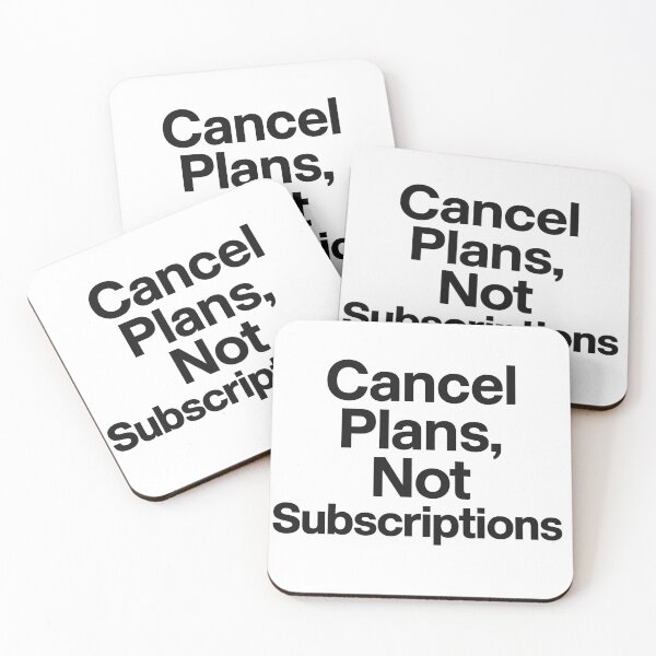 Item preview, Cancel Plans Not Subscriptions – Funny Streaming Culture Typography Sticker designed and sold by KawaiiOrbit.