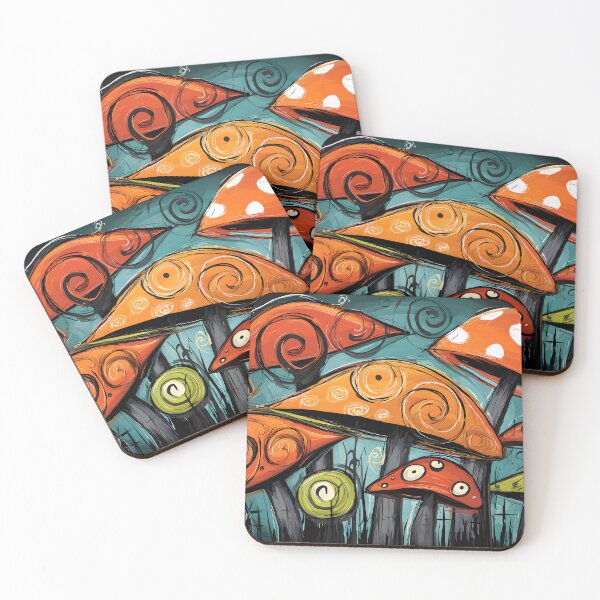 Item preview, Dive Into a Fantastical Halloween World of Vibrant Mushrooms and Swirling Magic designed and sold by OlfactoART Studio.