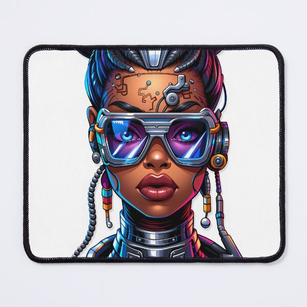 Item preview, Cyborg Cyberpunk Female Portrait designed and sold by psychcyberpunk.