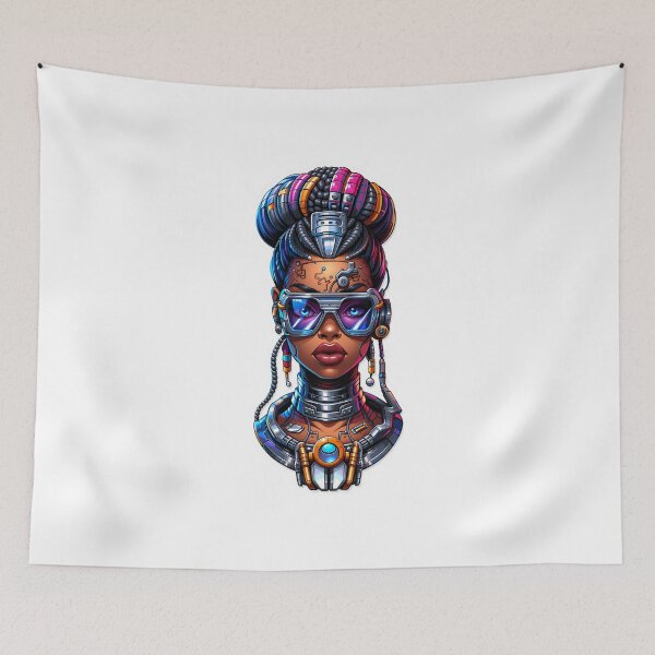 Item preview, Cyborg Cyberpunk Female Portrait designed and sold by psychcyberpunk.