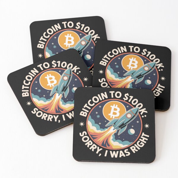 Artikelvorschau, Bitcoin auf 100.000, Entschuldigung, ich hatte Recht, Bitcoin zum Mond, Bitcoin-Krypto entworfen und verkauft von NoetherSym.