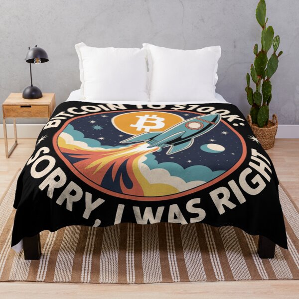 Item preview, Bitcoin to 100k, sorry I was right, bitcoin to the moon, bitcoin crypto designed and sold by NoetherSym.