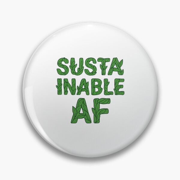 Item preview, Sustainable AF – Eco Friendly Leafy Typography designed and sold by BoldApparel.
