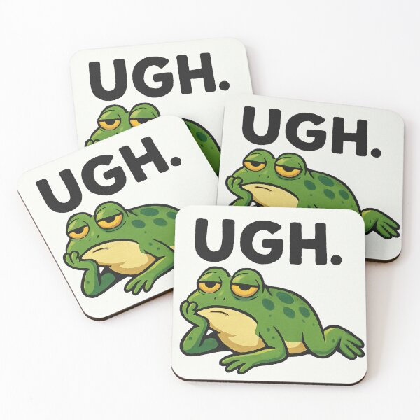 Item preview, Ultimate Lazy Frog Mood – UGH. designed and sold by Chill Doodles.