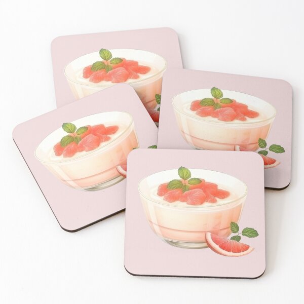 Item preview, Grapefruit Panna Cotta in a Glass Bowl designed and sold by Violet Peonies.