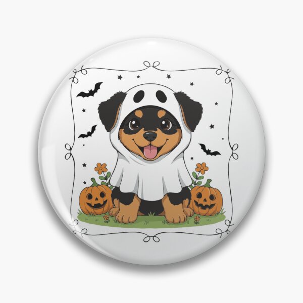 Artikelvorschau, Beauceron-Welpengeist – Süßes Halloween-Hundekostüm entworfen und verkauft von The Real Life Symphony.