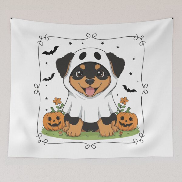 Item preview, Beauceron Puppy Ghost – Cute Halloween Dog Costume designed and sold by The Real Life Symphony.