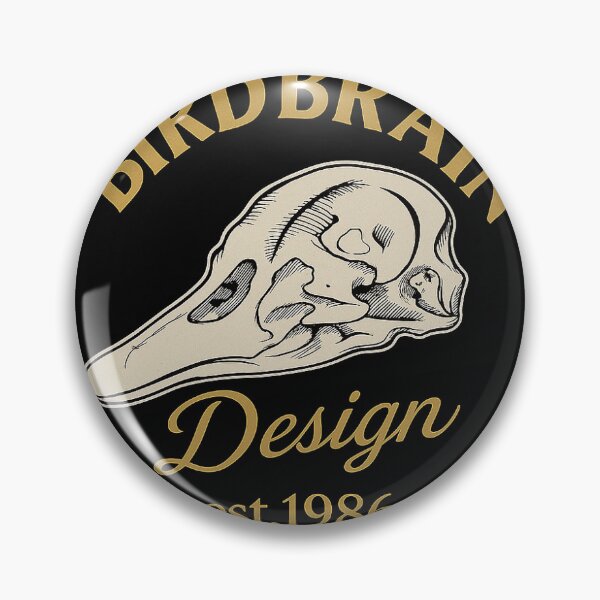 Item preview, ⚡ BirdBrain Design – Skull Logo Sticker (Est. 1986) designed and sold by BIRDBRAIN86.