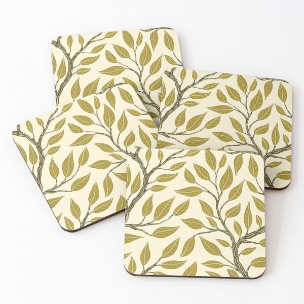Item preview, Spring Green Leaves Branch Illustration Pattern designed and sold by Patternandflow.