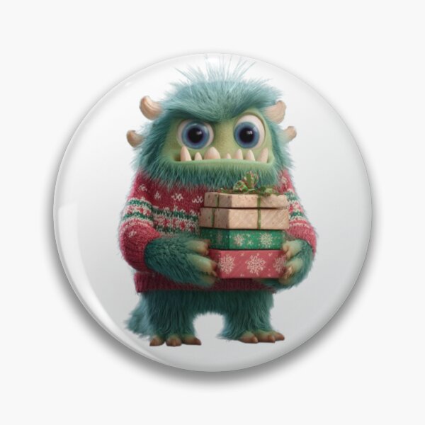 Item preview, Cute Christmas Monster with Gifts – Funny Holiday Design designed and sold by AlexLineArt.