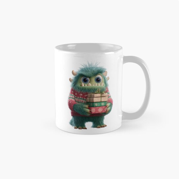 Item preview, Cute Christmas Monster with Gifts – Funny Holiday Design designed and sold by AlexLineArt.