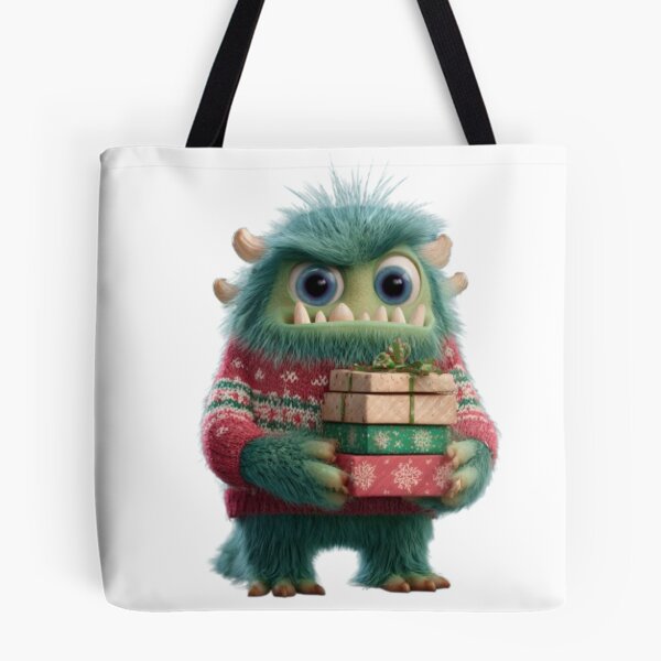 Item preview, Cute Christmas Monster with Gifts – Funny Holiday Design designed and sold by AlexLineArt.