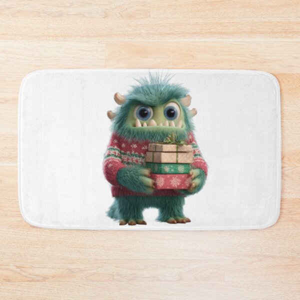 Item preview, Cute Christmas Monster with Gifts – Funny Holiday Design designed and sold by AlexLineArt.
