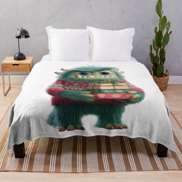 Item preview, Cute Christmas Monster with Gifts – Funny Holiday Design designed and sold by AlexLineArt.