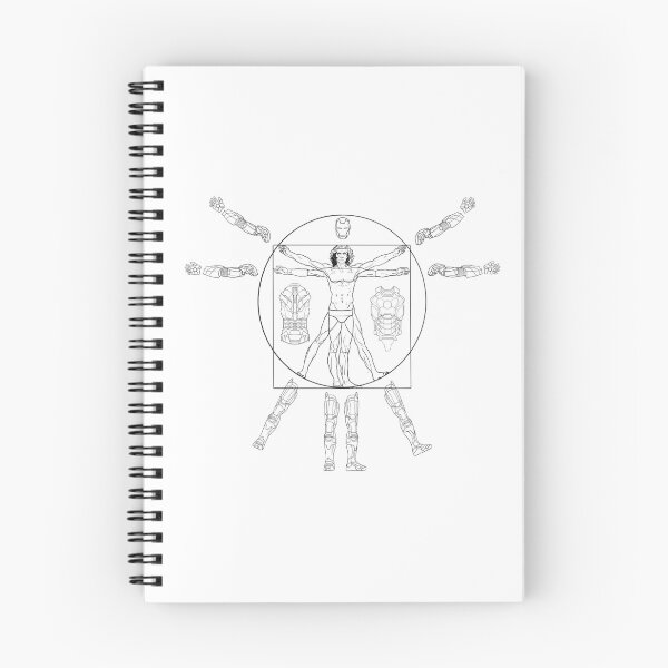 Item preview, Vitruvian Man in Iron Exoskeleton Suit – Renaissance Man Armor Art designed and sold by goshubh.