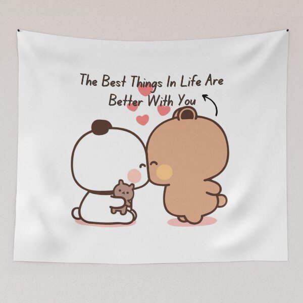 Item preview, The Best Things In Life Are Better With You Bubu Dudu Panda And Brownie Bear Couple 2026 designed and sold by OceanLiveArts.